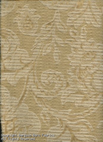 Tone on Tone Tapestry in Soft Gold with Ivory Floral