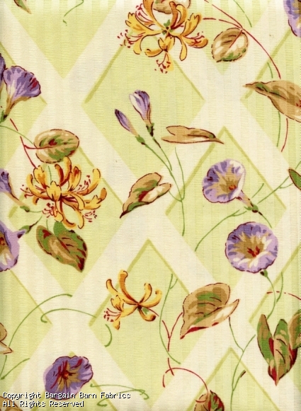 Morning Glory Floral Screen Print by Braemore Textiles