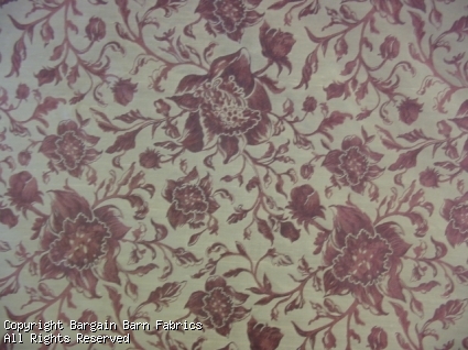Italian Gold Floral with Shades of Burgandy Floral