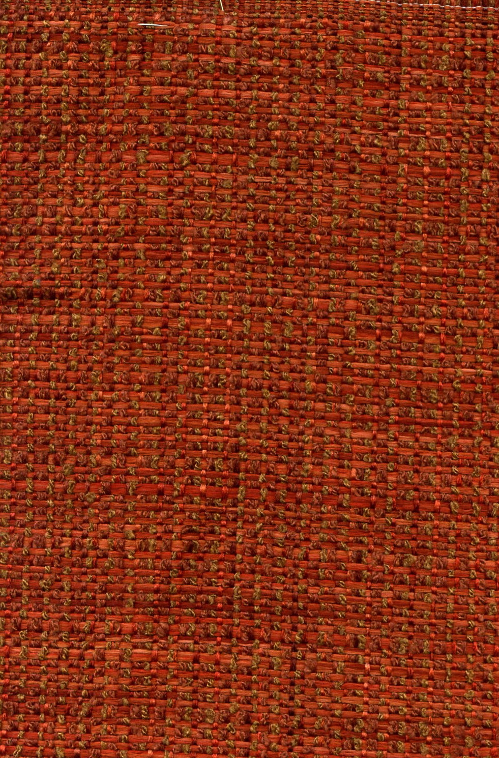 Varigated Rust and Cocoa Basket Woven Upholstery Fabric