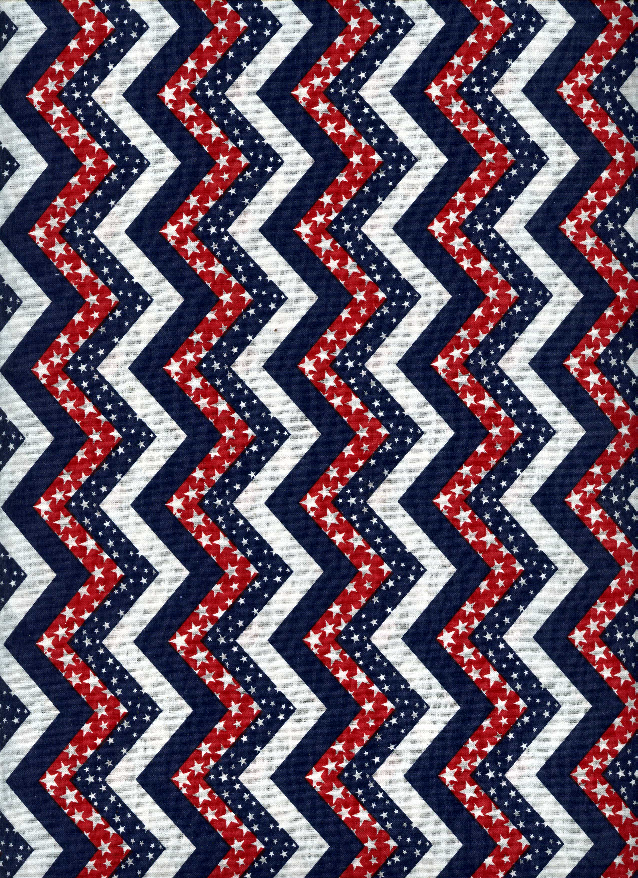 Red white and blue print