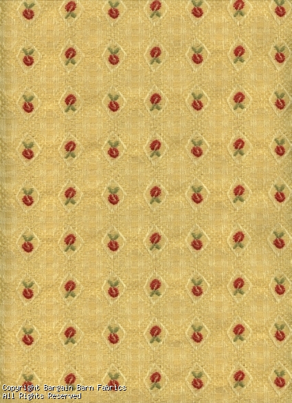 Embroidered Cherries in a Diamond