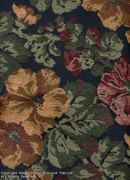 Jewel Tone Floral Tapestry