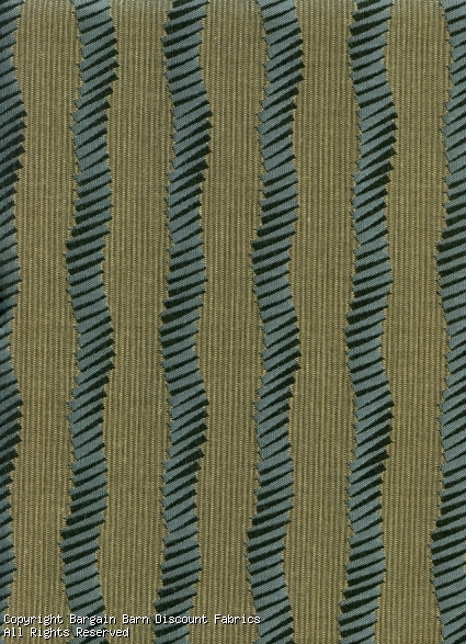 Contemporary Aqua and Gold Stripe
